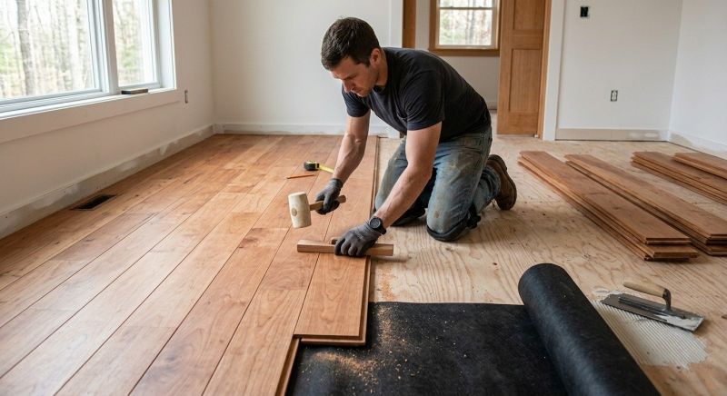 Cherry Floor Installation in Chandler, AZ