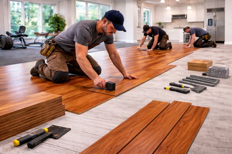 Cherry Floor Installation in Mesa, AZ
