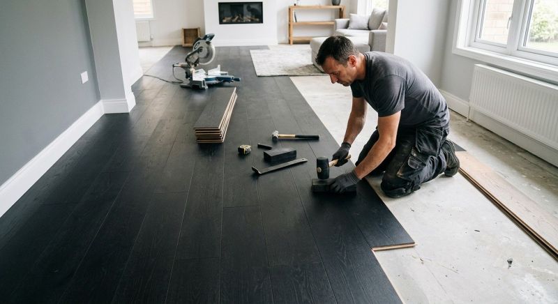 Dark Wood Floor Installation in Chandler, AZ