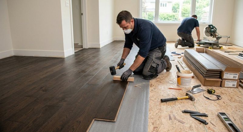Dark Wood Floor Installation in Chandler, AZ